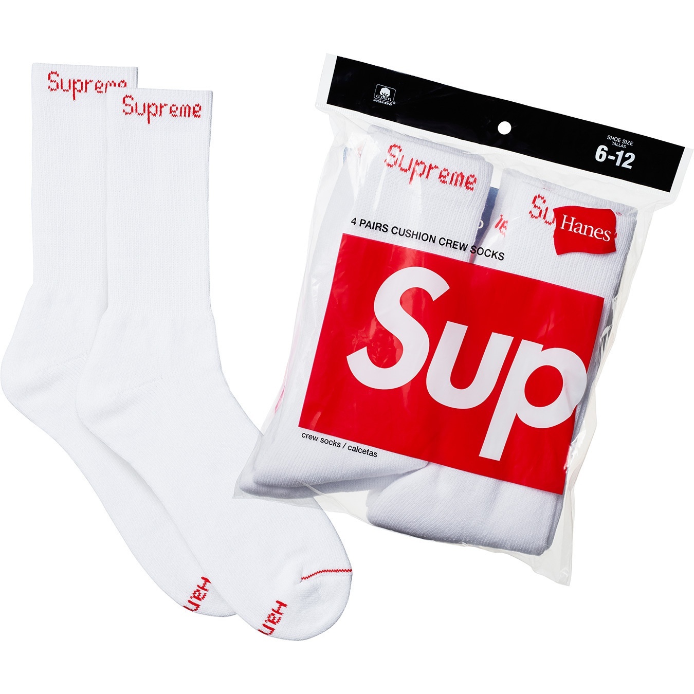 Supreme®/Hanes® Crew Socks (4 Pack) view 3
